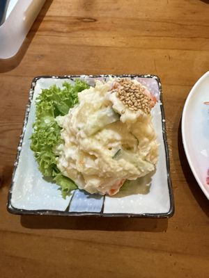 Potato salad  at Lucky Cat Cafe in Northeast Singapore