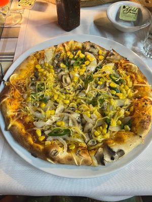 The Mexicana vegan pizza  at Martelli Pizza Italian in Paphos