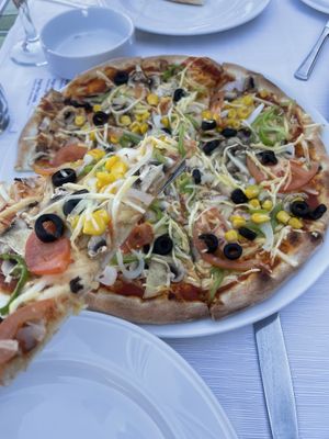 Vegan veg pizza   at Martelli Pizza Italian in Paphos
