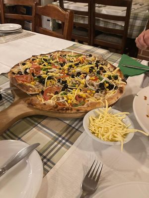 Vegan pizza  at Martelli Pizza Italian in Paphos