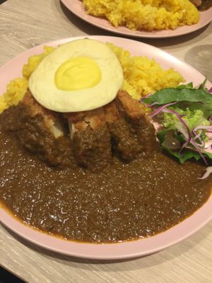 Katsu curry with vegan egg  at RUCY+R 横浜ジョイナス店 in Yokohama
