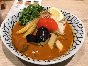 Thai style red curry at RUCY+R 横浜ジョイナス店 in Yokohama