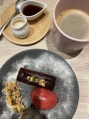 Dessert and soy coffee  at RUCY+R 横浜ジョイナス店 in Yokohama
