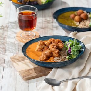 Creamy Tomato Curry With Fried Soy Meat. at RUCY+R 横浜ジョイナス店 in Yokohama