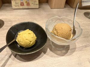 Sweet potato ice-cream and caramel nuts ice-cream  at RUCY+R 横浜ジョイナス店 in Yokohama