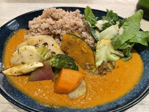 サラダだけじゃなくカレーも美味しいです☆彡  at RUCY+R 横浜ジョイナス店 in Yokohama