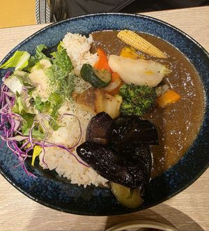 Japanese with eggplant and mixed veggies at RUCY+R 横浜ジョイナス店 in Yokohama