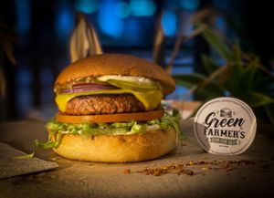 Vegan Cheese burger at Green Farmer's in Paris