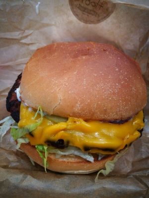 Vegan burger at Green Farmer's in Paris