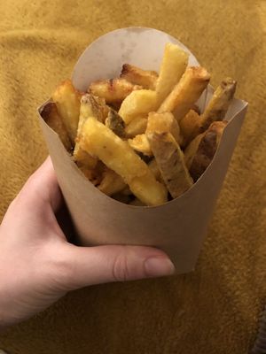 Fresh fries  at Green Farmer's in Paris