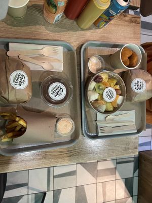 two big farmers meals!   at Green Farmer's in Paris