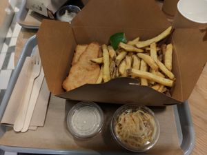 fish and chips at Green Farmer's in Paris