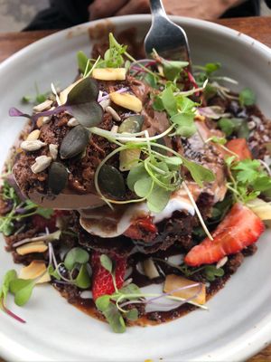 Chocolate pancakes at Elektra - Himalayan Alchemy House in Fitzroy