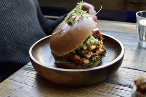 Buddha burger   at Elektra - Himalayan Alchemy House in Fitzroy
