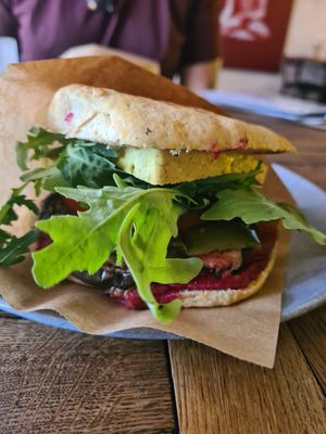 Vegan panino at Café Panther in Hamburg