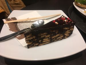 Vegan (Fasten) Chocolate cake at Gloria Jean's Coffees in Limassol