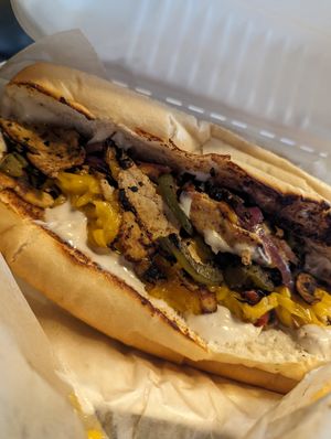 Vegan cheese steak at East Frank Superette and Kitchen in Monroe