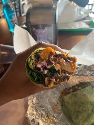 The vegans are coming breakfast burritos  at East Frank Superette and Kitchen in Monroe