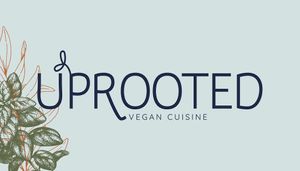 Brand new logo and aesthetic (April 2023) at Uprooted Vegan Cuisine in Martinez