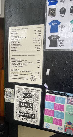 Menu at Hey! Cafe in New Orleans