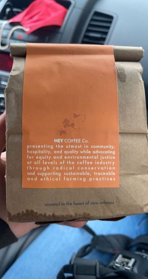 Ethiopian Coffee bag at Hey! Cafe in New Orleans