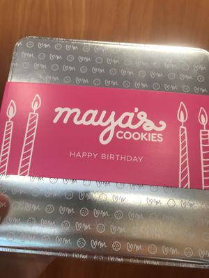 birthday box at Maya's Cookies in San Diego