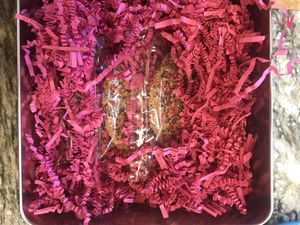 inside birthday cookie box(6 cookies) at Maya's Cookies in San Diego