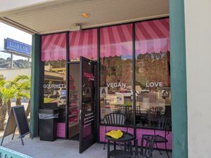 Front #Veganuary at Maya's Cookies in San Diego