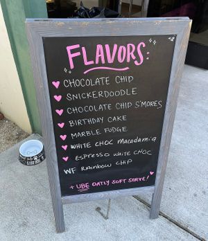 flavors   at Maya's Cookies in San Diego