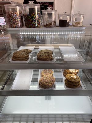 inside shop (later in day @ 3pm)  at Maya's Cookies in San Diego