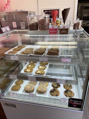 cookie case   at Maya's Cookies in San Diego