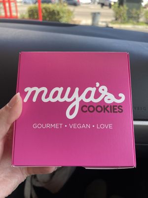 cute box   at Maya's Cookies in San Diego