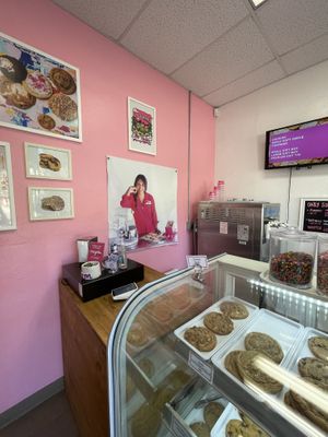 inside & photo of Maya (black & woman owned)   at Maya's Cookies in San Diego