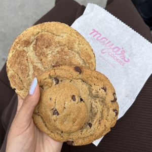snickerdoodle and oreo stuffed chocolate chipp cookies  at Maya's Cookies in San Diego