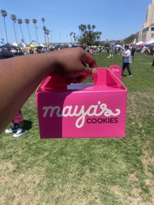 Nice packaging.  at Maya's Cookies in San Diego