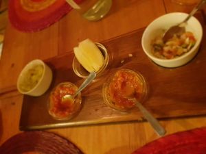 Dips at El Guero in La Pedrera