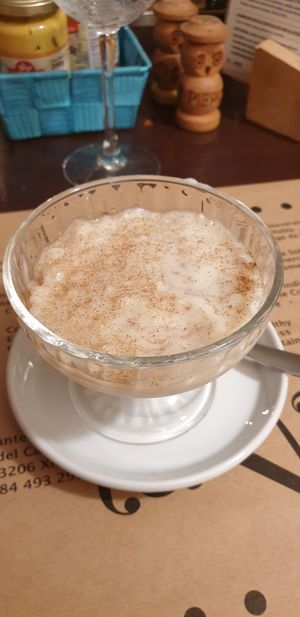Arroz con leche y canela - vegan and yummy at La Vaina in Gijon