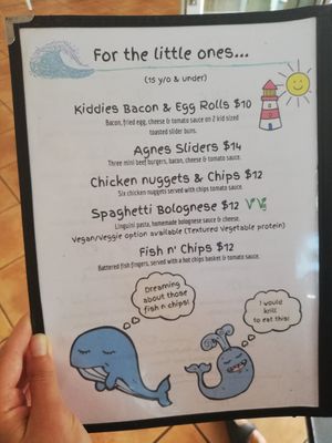 Menu page 5 at Codie's Place in Agnes Water