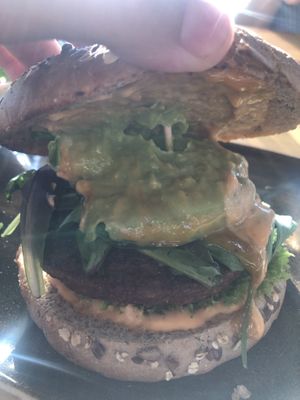 inside of burger 'fabelhafter'  at Hans im Glück in Winterthur