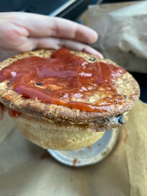 Vegan and gluten free creamy mushroom pie  at All Things Sweet Bakery in Lawnton