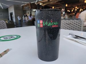 Coconut flavored water at Verde Y Rojo in Tijuana