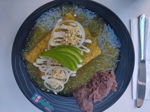 Enchiladas at Verde Y Rojo in Tijuana