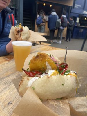   at pockets in East London