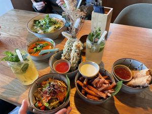 Fantastic diversity, all very tasty  #Veganuary at BODHI - Vegan Living in Hamburg