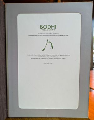 Menu page at BODHI - Vegan Living at BODHI - Vegan Living in Hamburg