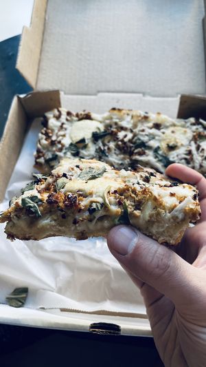 Bianca pizza at Boxcar Pizza in Portland