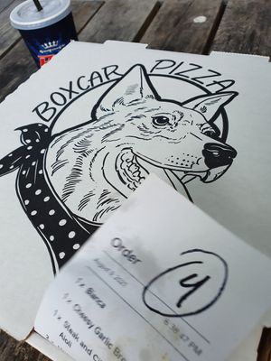 Pizza at Boxcar Pizza in Portland