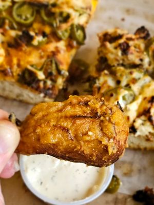 Vegan drumsticks (Vampire Killer Sauce) at Boxcar Pizza in Portland