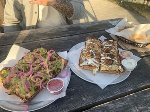 Pizzas and wings!   at Boxcar Pizza in Portland