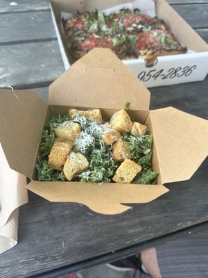 Caesar salad small  at Boxcar Pizza in Portland